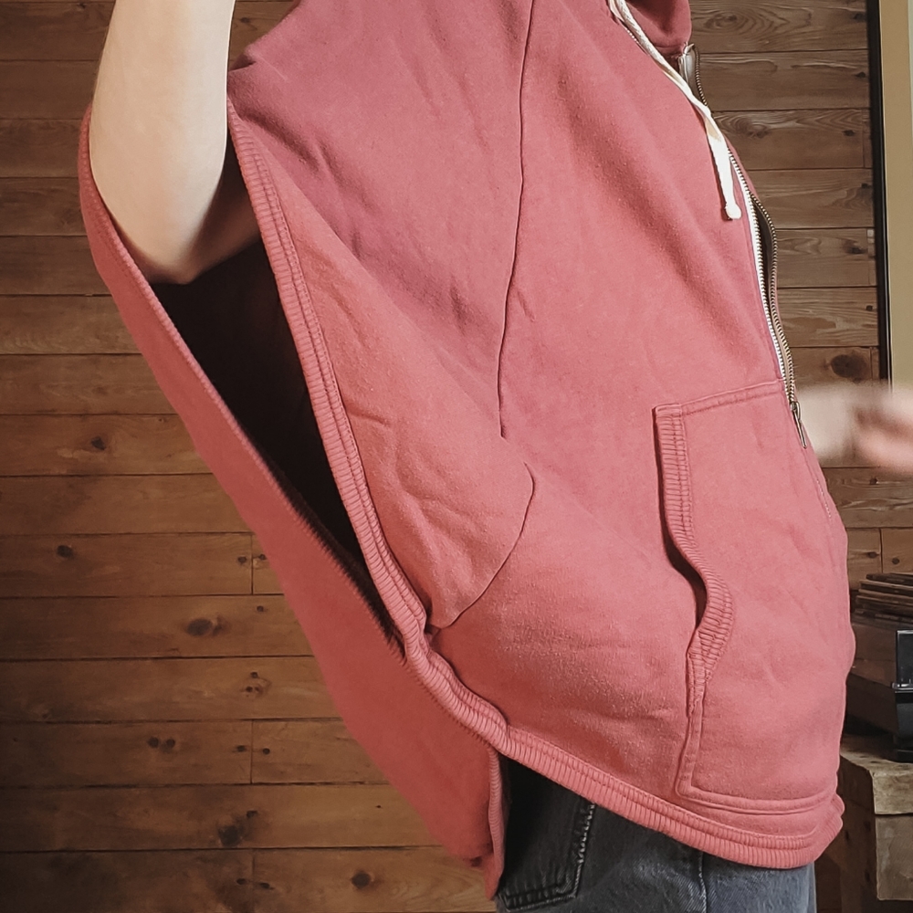 Wilfred Oversized Zipper Cape Poncho Sweater - Picture 4 of 11